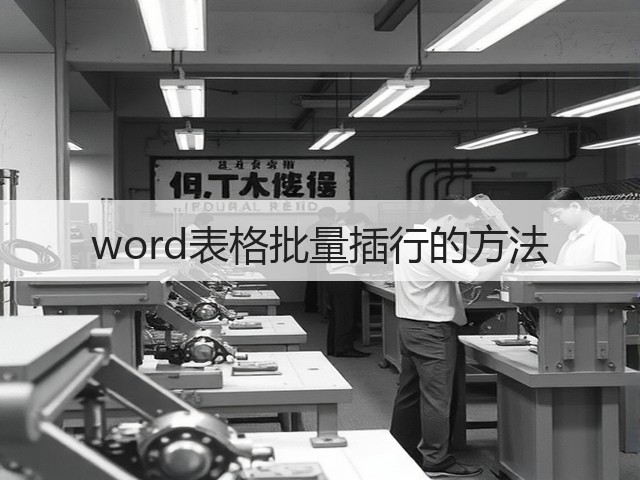 word表格批量插行的方法(图3)