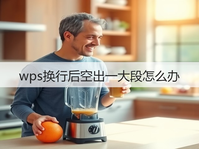 wps换行后空出一大段怎么办(图1)