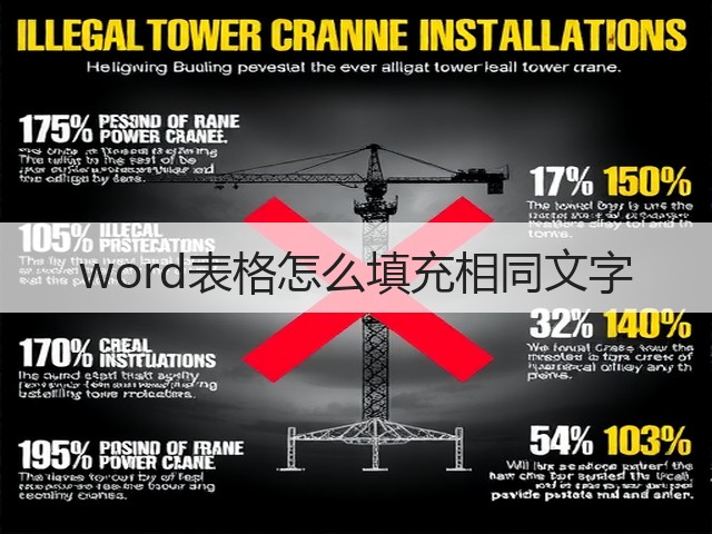 word表格怎么填充相同文字(图3)