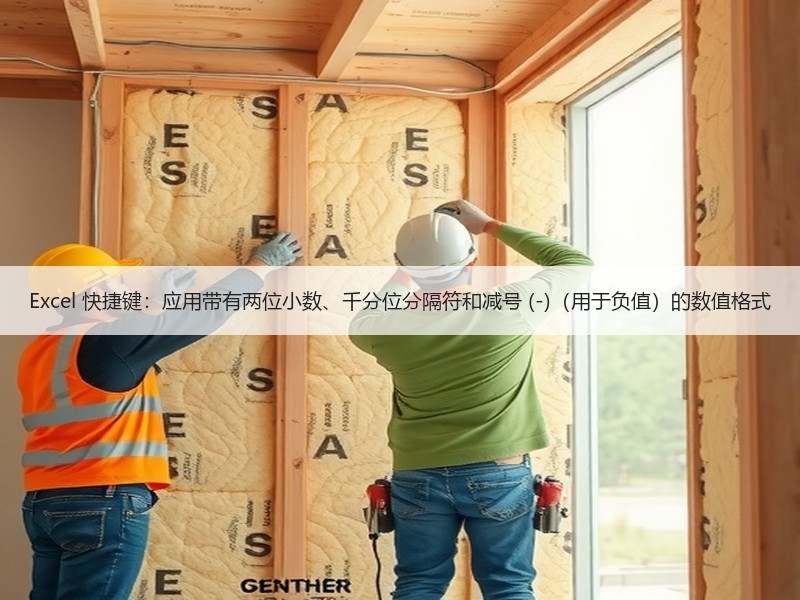 Excel 快捷键：应用带有两位小数、千分位分隔符和减号 (-)（用于负值）的数 - 诺云壹观办公网