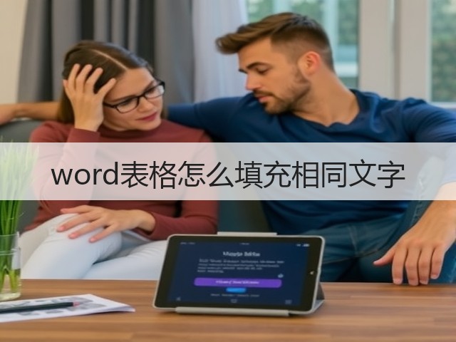 word表格怎么填充相同文字(图3)