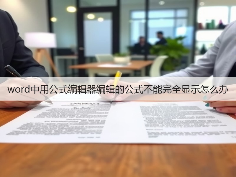 word中用公式编辑器编辑的公式不能完全显示怎么办 - 诺云壹观办公网