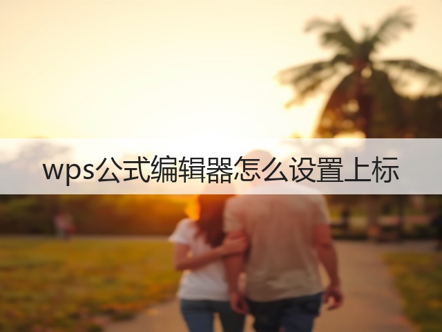 wps公式编辑器怎么设置上标(图2) wps公式编辑器怎么设置上标(图2)