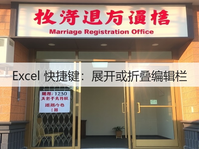 Excel 快捷键：展开或折叠编辑栏 - 诺云壹观办公网