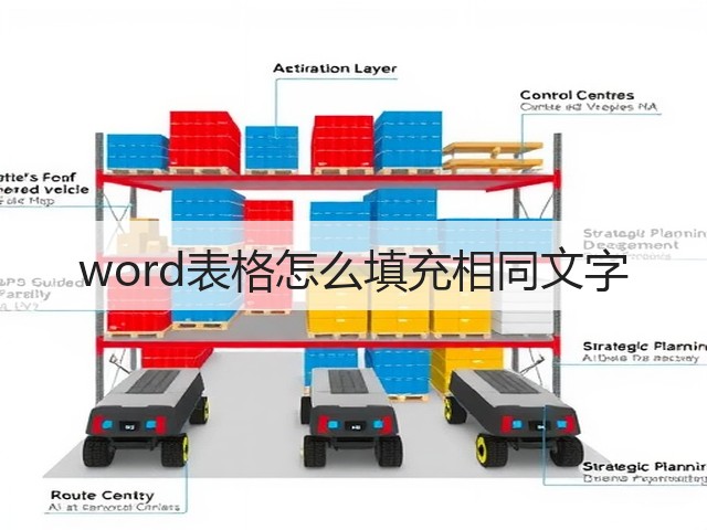 word表格怎么填充相同文字(图1)