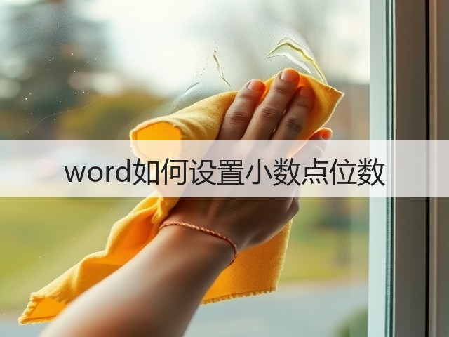 word如何设置小数点位数(图1) word如何设置小数点位数(图1)