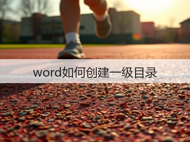word如何创建一级目录(图2) word如何创建一级目录(图2)