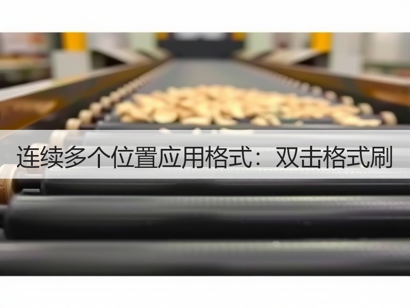 连续多个位置应用格式：双击格式刷 - 诺云壹观办公网