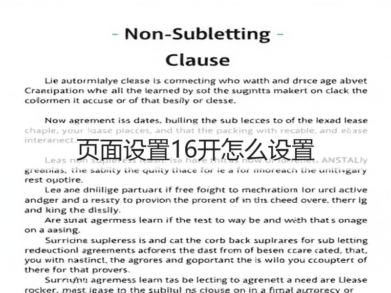 页面设置16开怎么设置 - 诺云壹观办公网