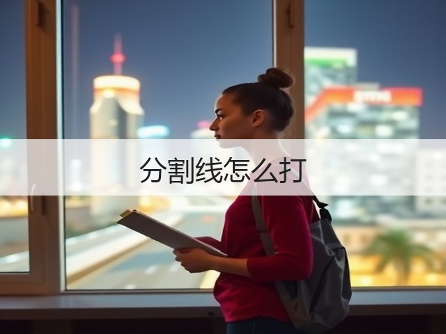 分割线怎么打(图2)