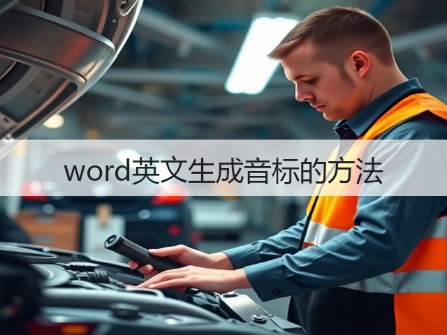 word英文生成音标的方法(图3)
