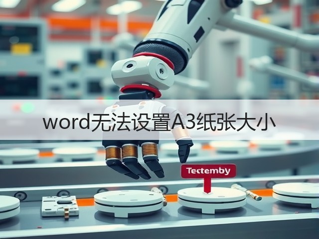word无法设置A3纸张大小(图1)