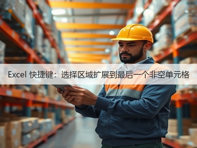Excel 快捷键：选择区域扩展到最后一个非空单元格(图1)