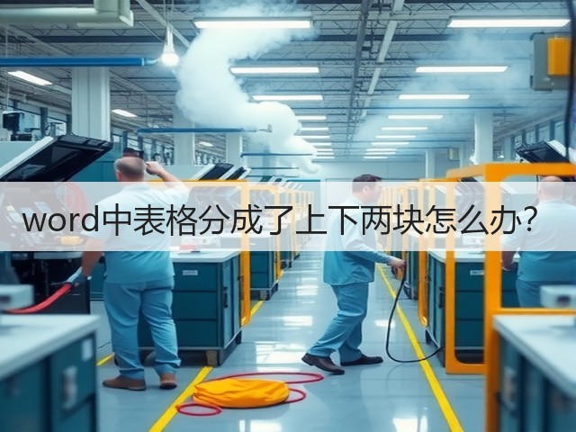 word中表格分成了上下两块怎么办？(图1)
