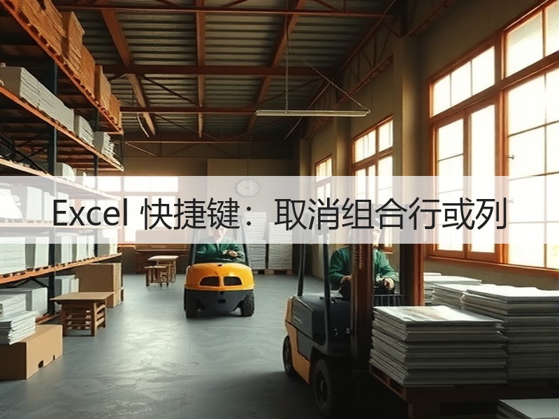 Excel 快捷键：取消组合行或列 - 诺云壹观办公网