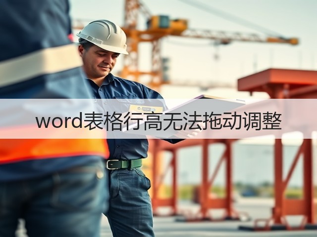 word表格行高无法拖动调整(图1)