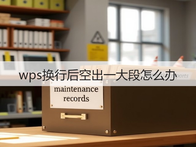 wps换行后空出一大段怎么办(图1)
