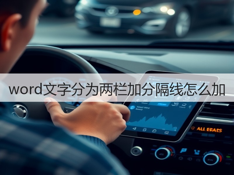 word文字分为两栏加分隔线怎么加 - 诺云壹观办公网