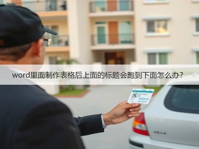 word里面制作表格后上面的标题会跑到下面怎么办?(图2) word里面制作表格后上面的标题会跑到下面怎么办?(图2)