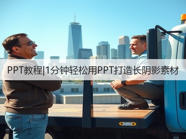 PPT教程|1分钟轻松用PPT打造长阴影素材(图2) PPT教程|1分钟轻松用PPT打造长阴影素材(图2)