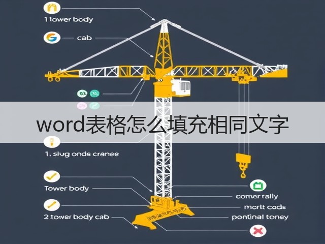 word表格怎么填充相同文字(图1)