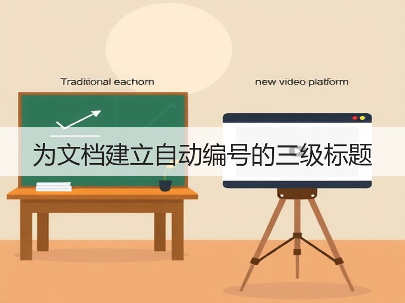 为文档建立自动编号的三级标题 - 诺云壹观办公网