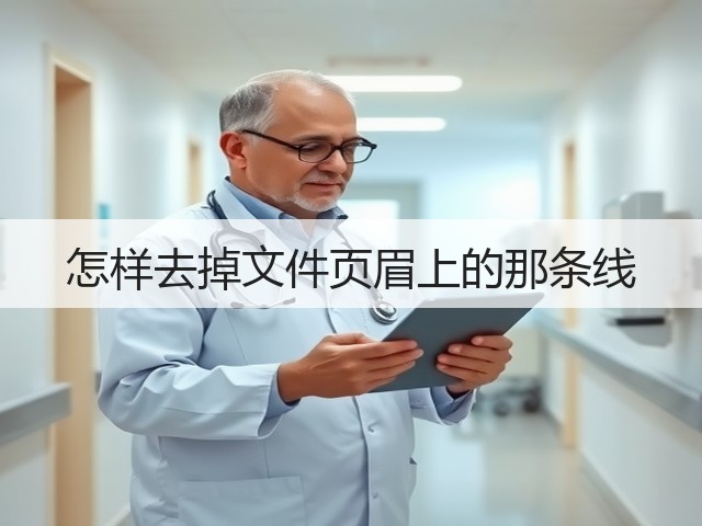 怎样去掉文件页眉上的那条线(图2) 怎样去掉文件页眉上的那条线(图2)