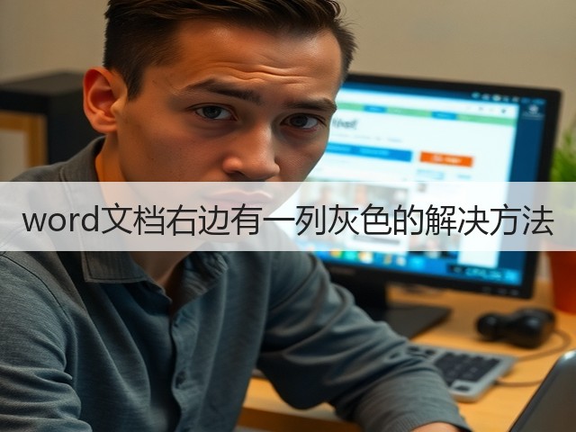 word文档右边有一列灰色的解决方法(图1) word文档右边有一列灰色的解决方法(图1)