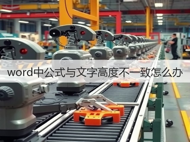 word中公式与文字高度不一致怎么办(图2)
