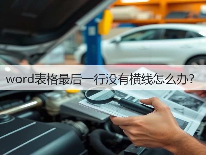 word表格最后一行没有横线怎么办？ - 诺云壹观办公网
