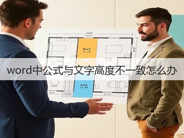 word中公式与文字高度不一致怎么办(图1)