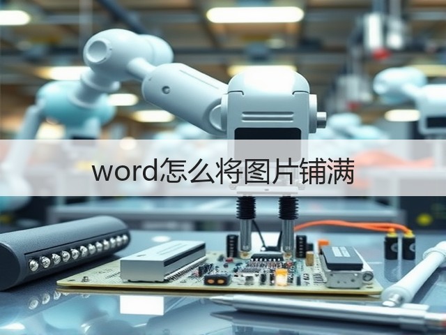word怎么将图片铺满(图1) word怎么将图片铺满(图1)