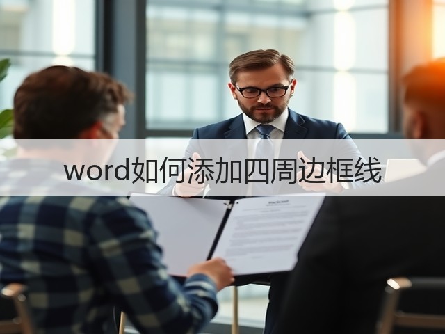 word如何添加四周边框线(图1) word如何添加四周边框线(图1)
