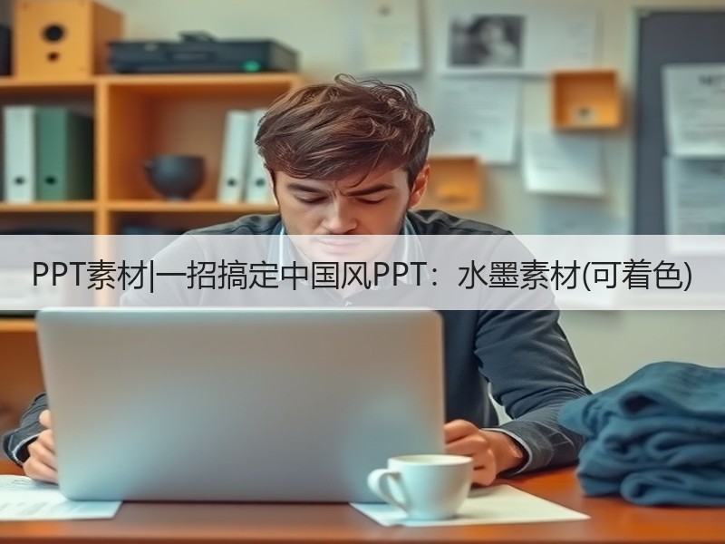 PPT素材|一招搞定中国风PPT：水墨素材(可着色) - 诺云壹观办公网