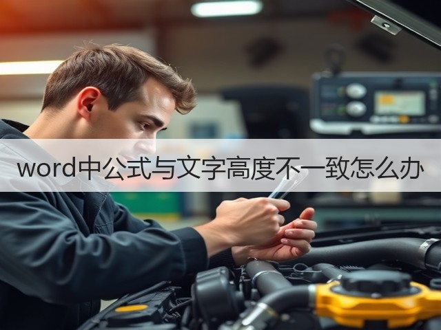 word中公式与文字高度不一致怎么办(图1)