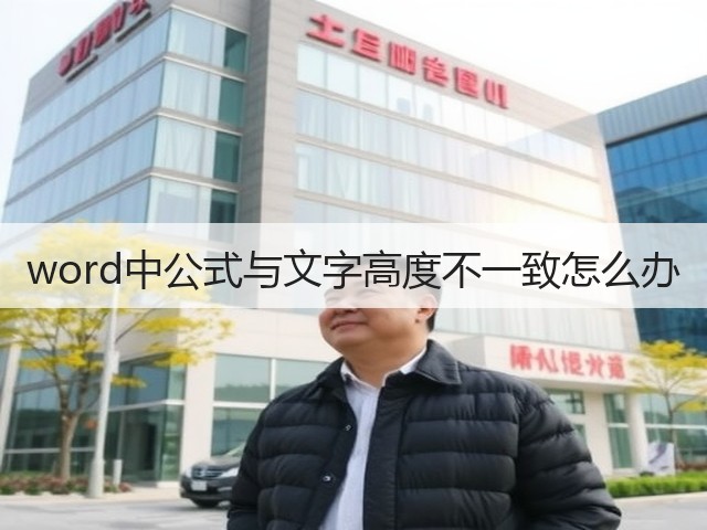 word中公式与文字高度不一致怎么办(图1)