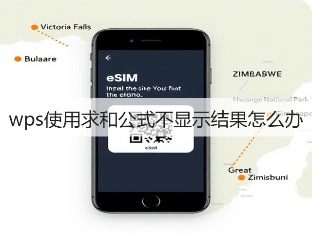 wps使用求和公式不显示结果怎么办(图2) wps使用求和公式不显示结果怎么办(图2)
