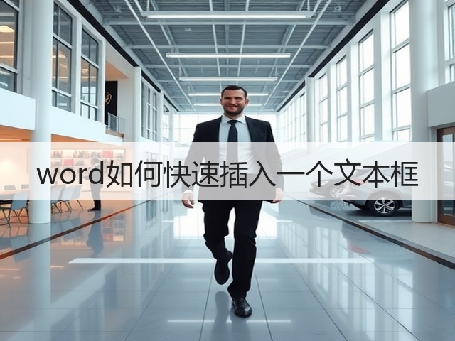 word如何快速插入一个文本框(图2) word如何快速插入一个文本框(图2)
