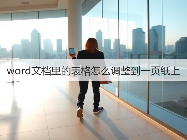 word文档里的表格怎么调整到一页纸上(图1)
