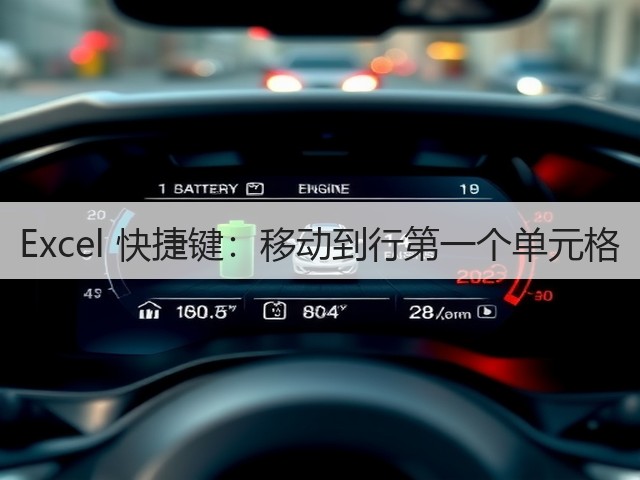 Excel 快捷键:移动到行第一个单元格(图2) Excel 快捷键:移动到行第一个单元格(图2)