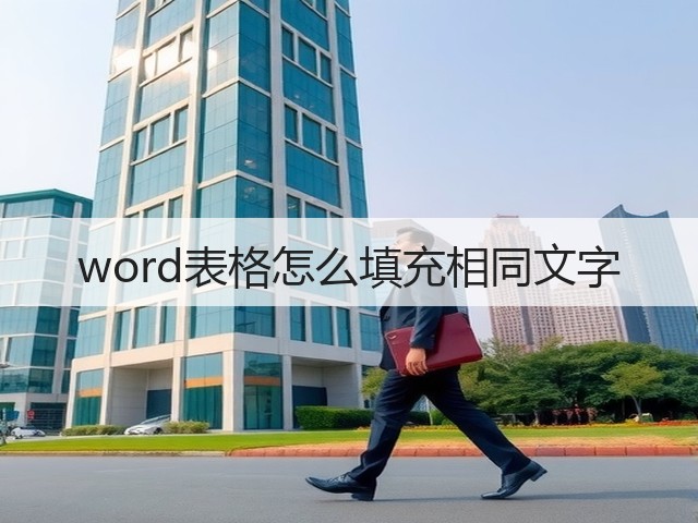 word表格怎么填充相同文字(图3)