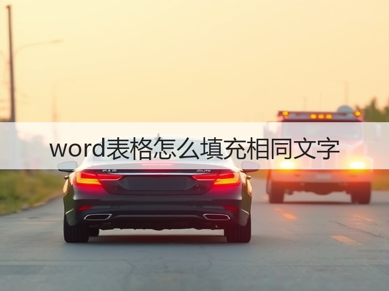 word表格怎么填充相同文字 - 诺云壹观办公网