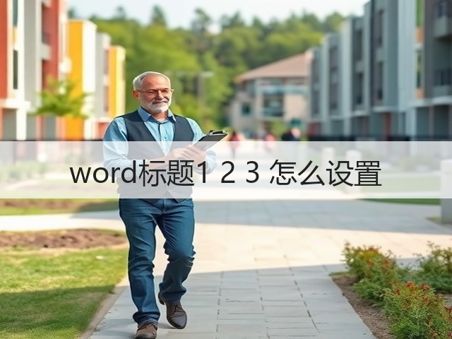word标题1 2 3 怎么设置(图1) word标题1 2 3 怎么设置(图1)