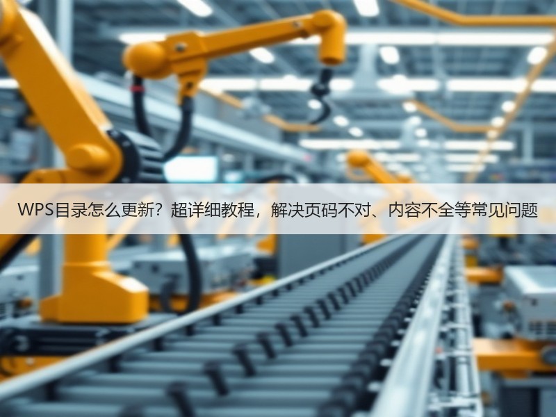 WPS目录怎么更新？超详细教程，解决页码不对、内容不全等常见问题 - 诺云壹观办公网