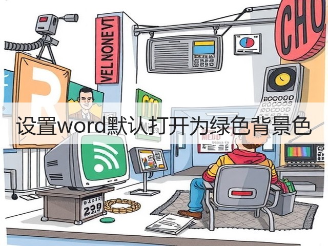 设置word默认打开为绿色背景色(图2) 设置word默认打开为绿色背景色(图2)