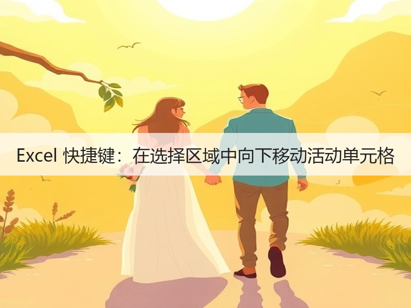 Excel 快捷键：在选择区域中向下移动活动单元格 - 诺云壹观办公网