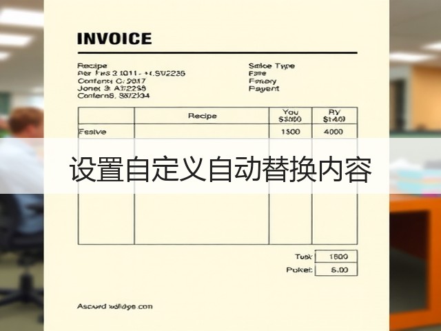 设置自定义自动替换内容(图1) 设置自定义自动替换内容(图1)