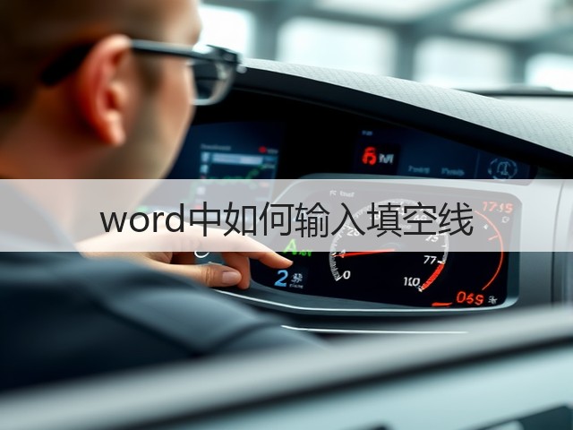 word中如何输入填空线(图2)