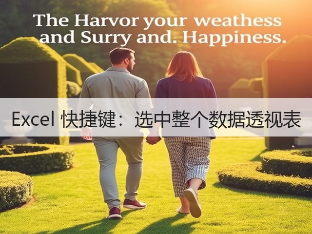 Excel 快捷键:选中整个数据透视表(图3) Excel 快捷键:选中整个数据透视表(图3)