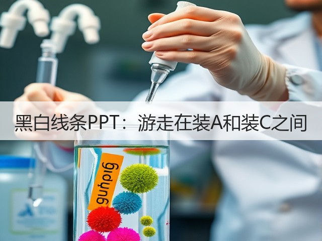 黑白线条PPT:游走在装A和装C之间(图3) 黑白线条PPT:游走在装A和装C之间(图3)